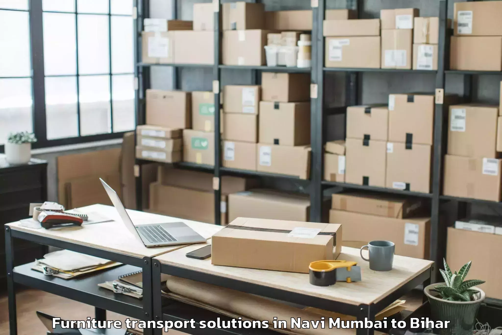 Book Navi Mumbai to Muzaffarpur Furniture Transport Solutions